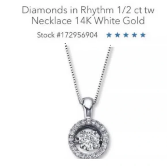 Diamonds in Rhythm 1/2 ct tw Necklace 14k
White Gold - Picture 3 of 8